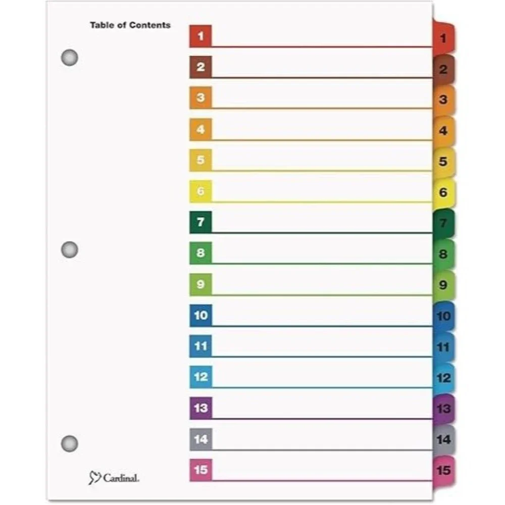 Cardinal 61518 OneStep Index System (15-Tabs)